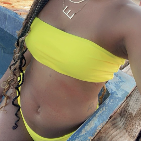 Yellow bandeau bikini - Picture 3 of 9